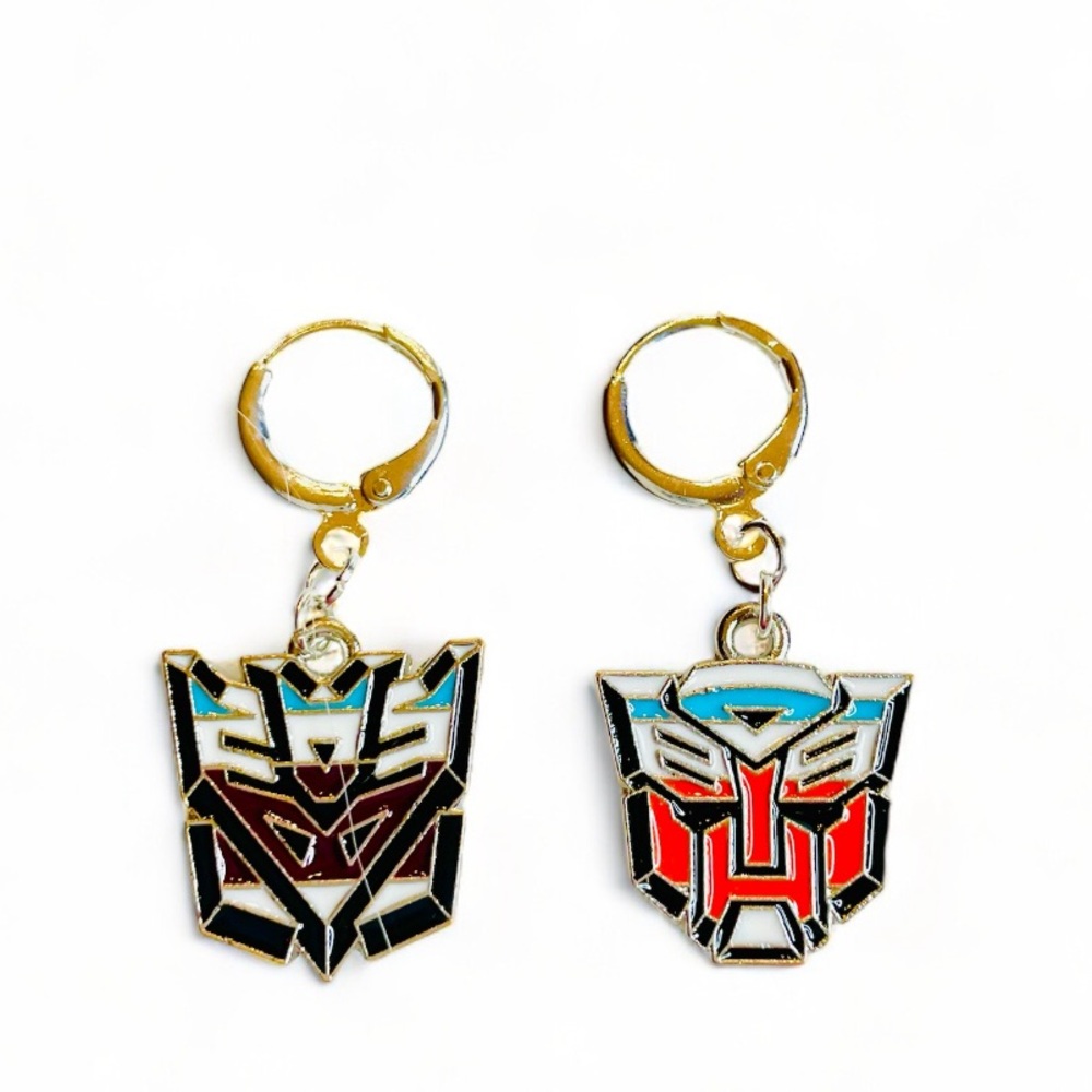 Transformers Earrings Deceptions Autobots sterling silver Hoops trendy